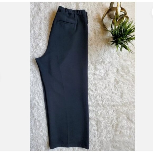 GAP Easy Crepe Drapey Pleated Black Loose Straight Elastic Pants Size 2 NEW $80 - Picture 11 of 11